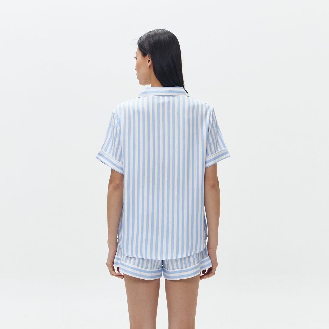 Lazy Pajamas® Classic PLAY Pajamas Set - Blue Stripes | Piyama | Baju Tidur