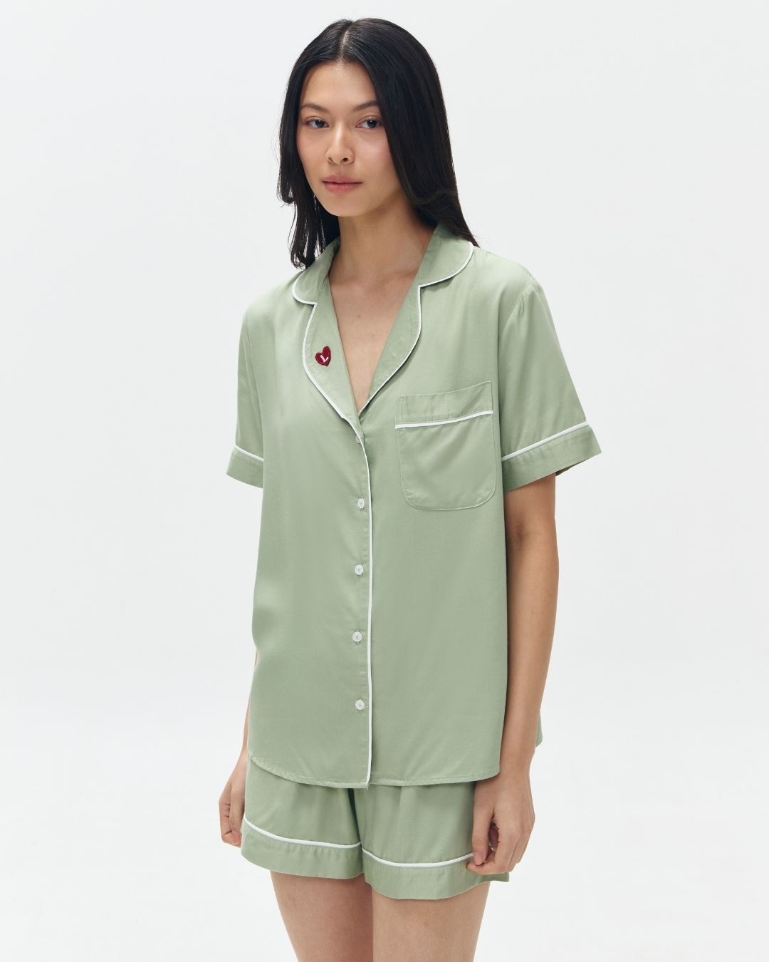 Lazy Pajamas® Classic PLAY Pajamas Set - Sage Green | Piyama | Baju Tidur