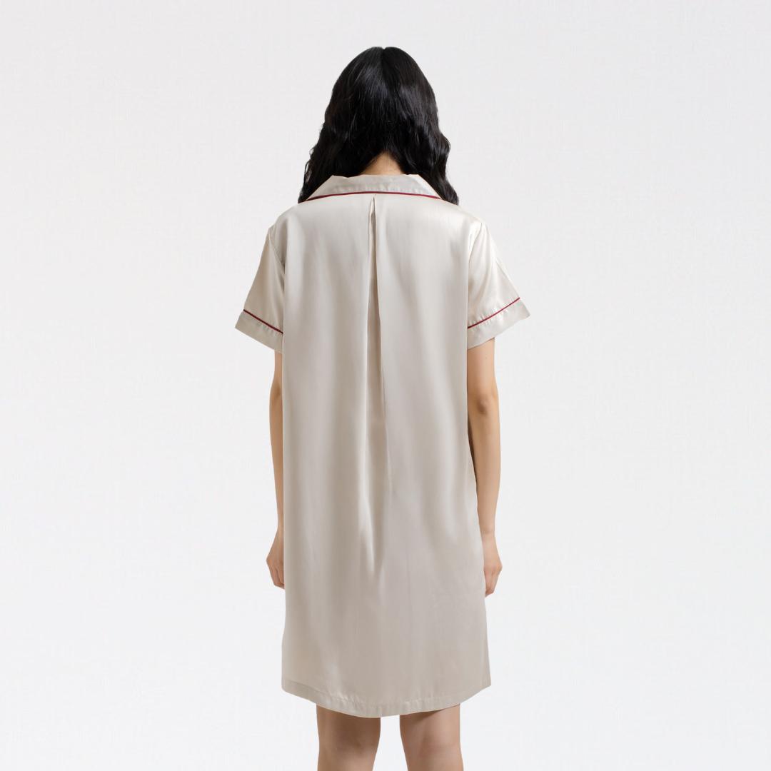 LAZY Pajamas Tencel Silk Däster Light Almond | Piyama Daster