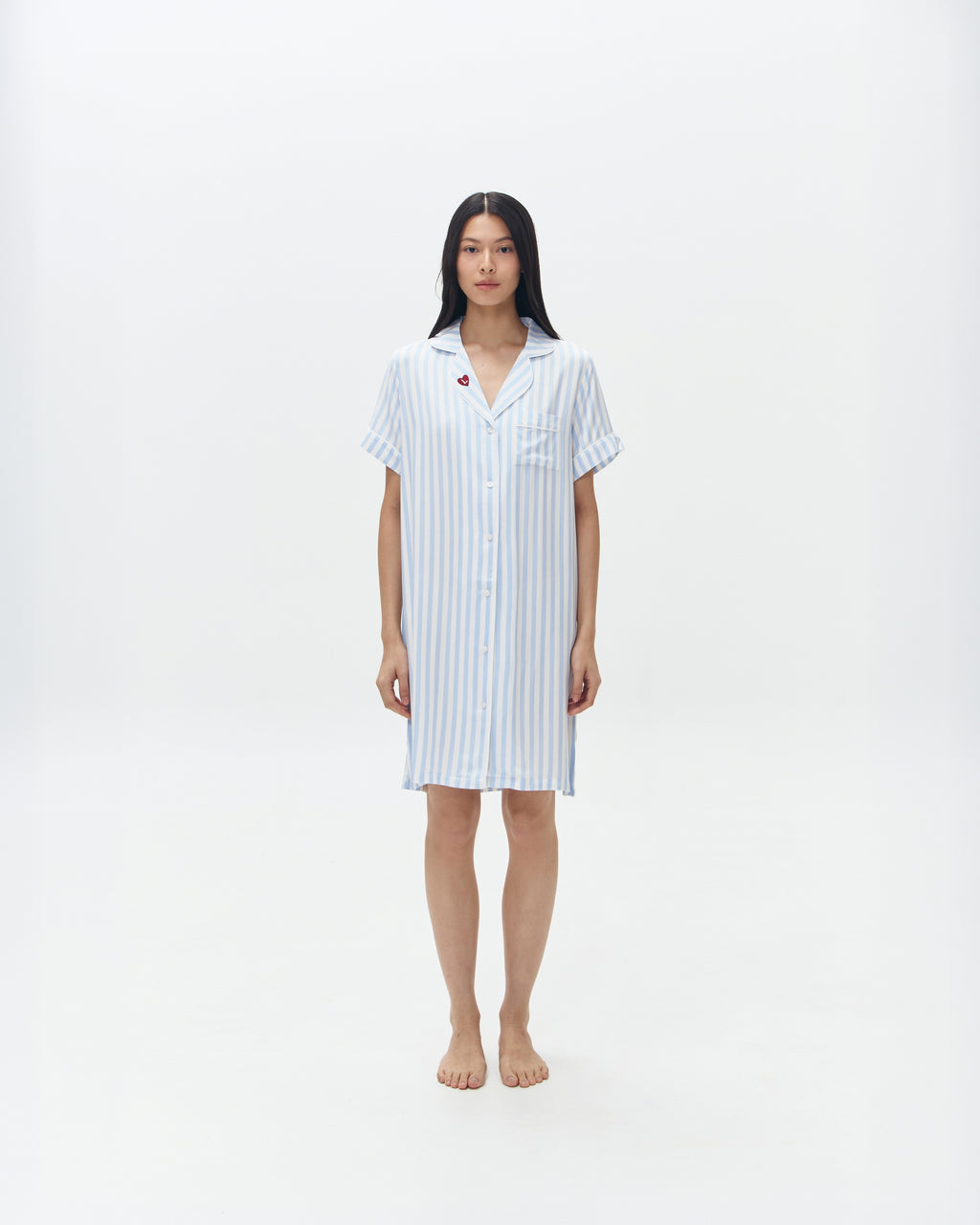 Woman Sleep Dress/Däster - Blue Stripes