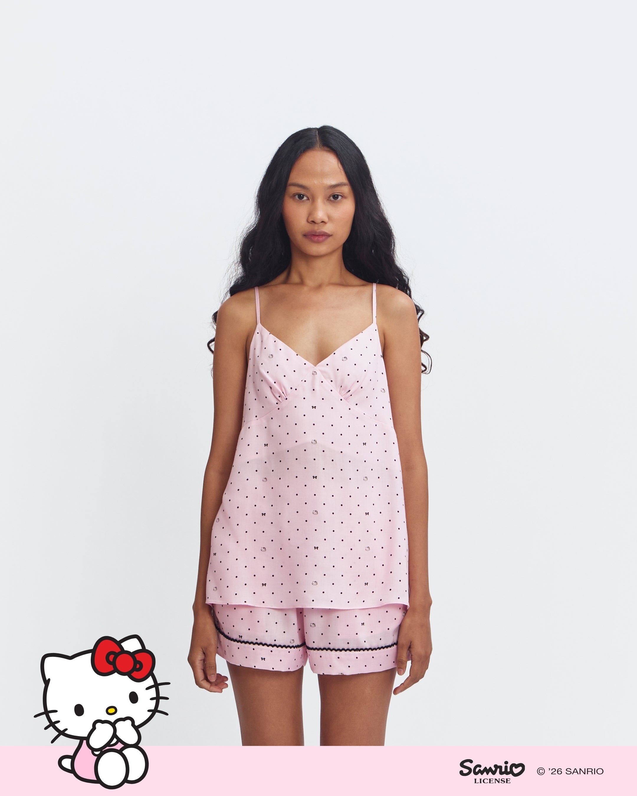 Women Pajamas Camisole/Short - Pink Pepper