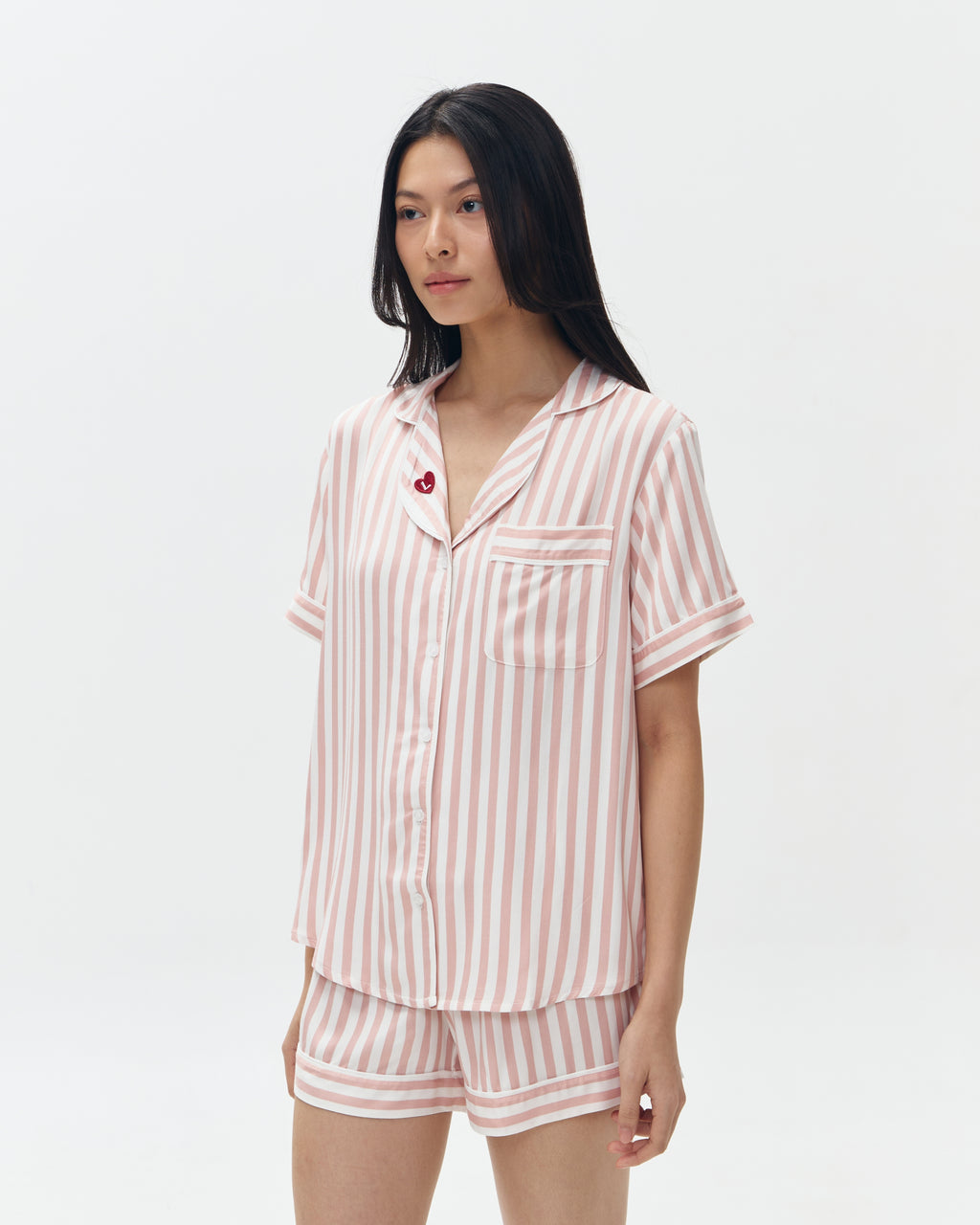 Woman Pajamas Short/Short - Pink Stripes