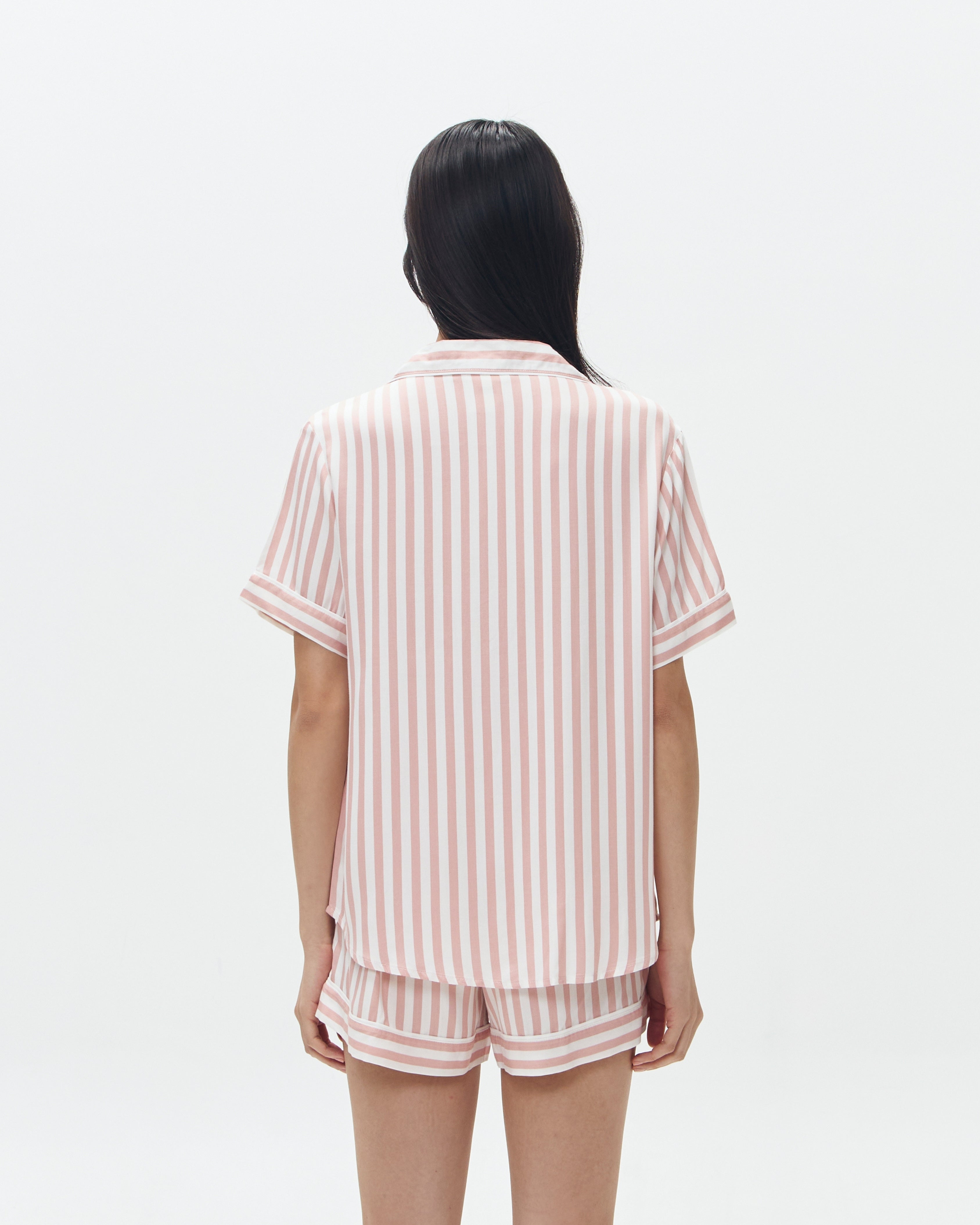 Woman Pajamas Short/Short - Pink Stripes