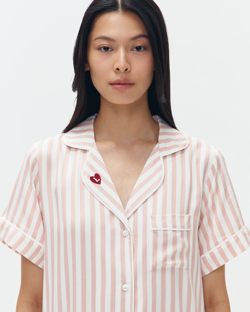Woman Sleep Dress/Däster - Pink Stripes