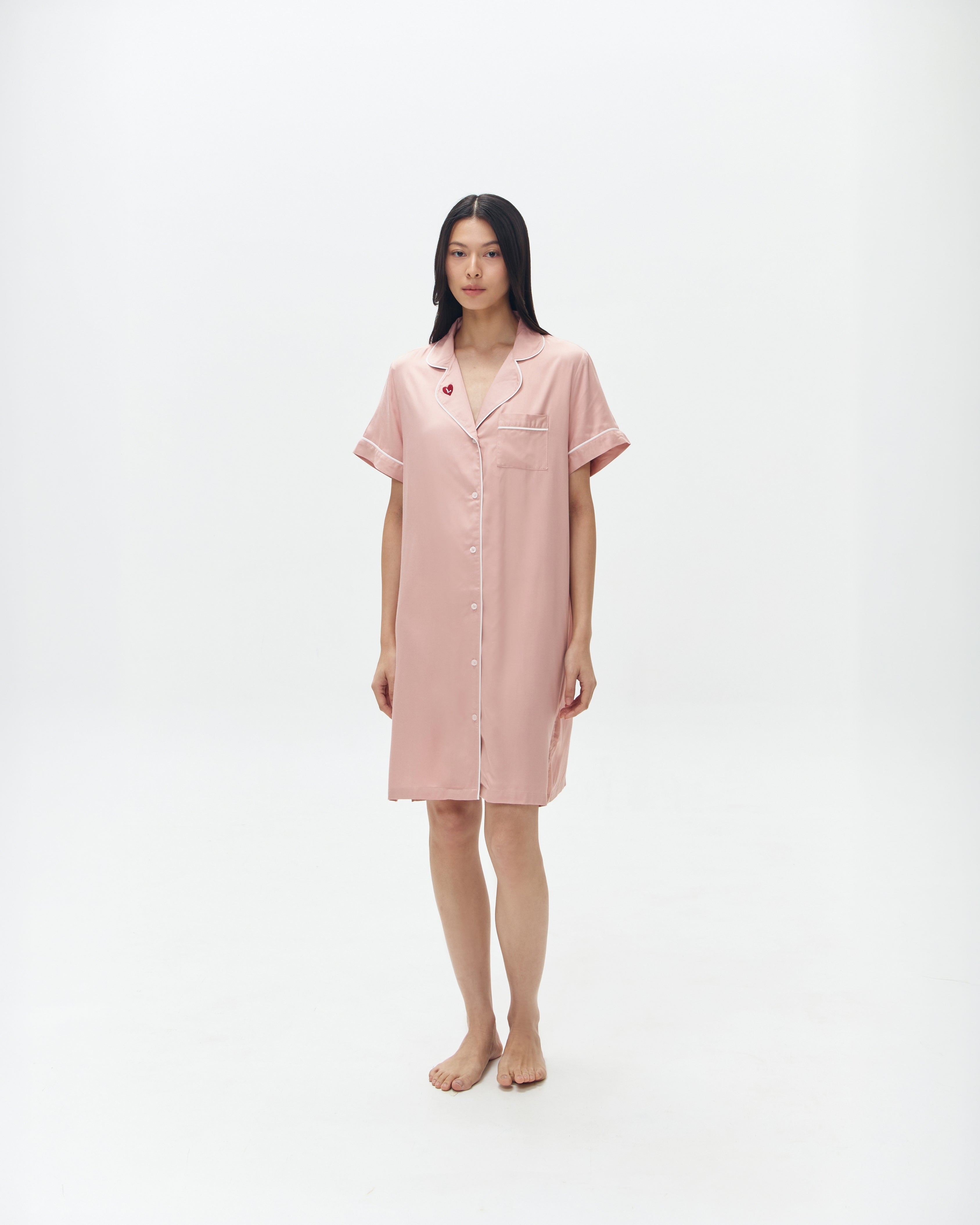 Woman Sleep Dress/Däster - Dusty Pink