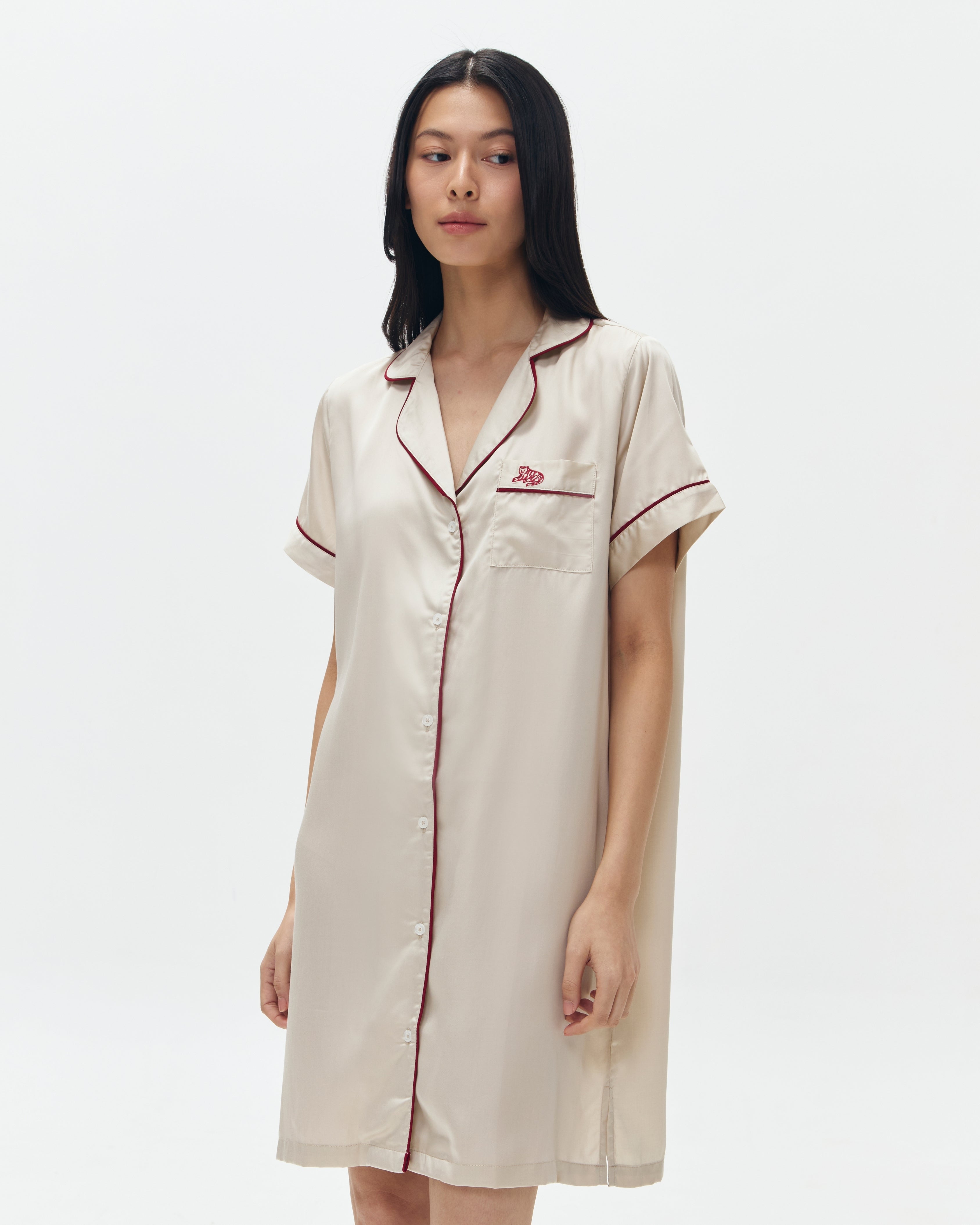 Woman Sleep Dress/Däster - Light Almond