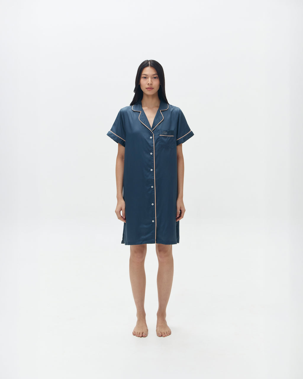Woman Sleep Dress/Däster - Prusse Blue