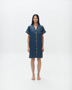 Woman Sleep Dress/Däster - Prusse Blue