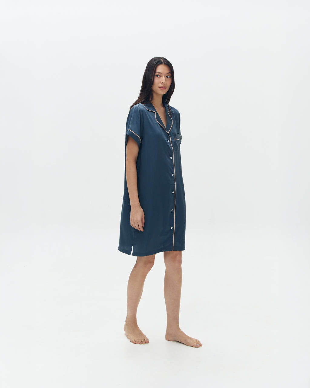 Woman Sleep Dress/Däster - Prusse Blue