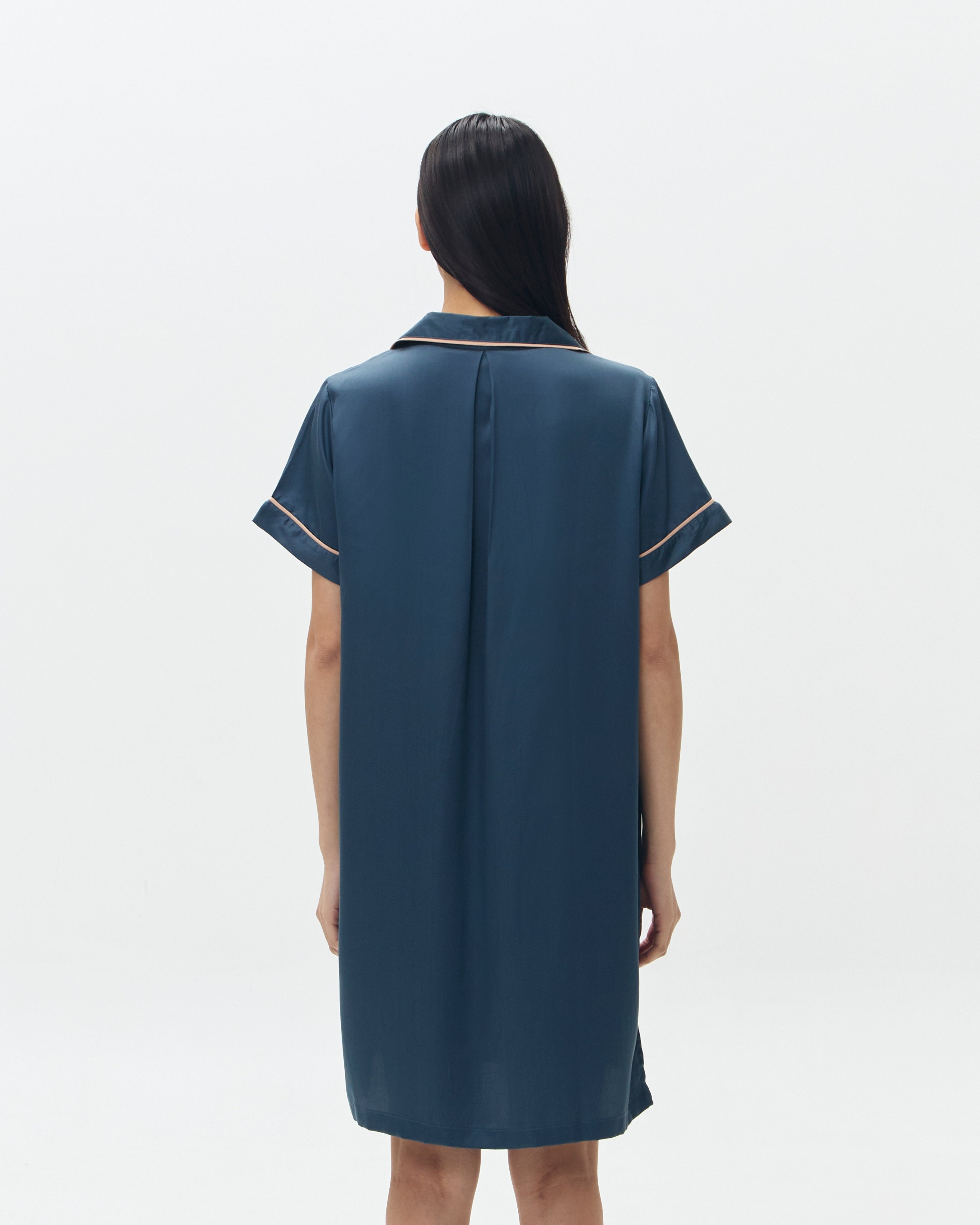 Woman Sleep Dress/Däster - Prusse Blue