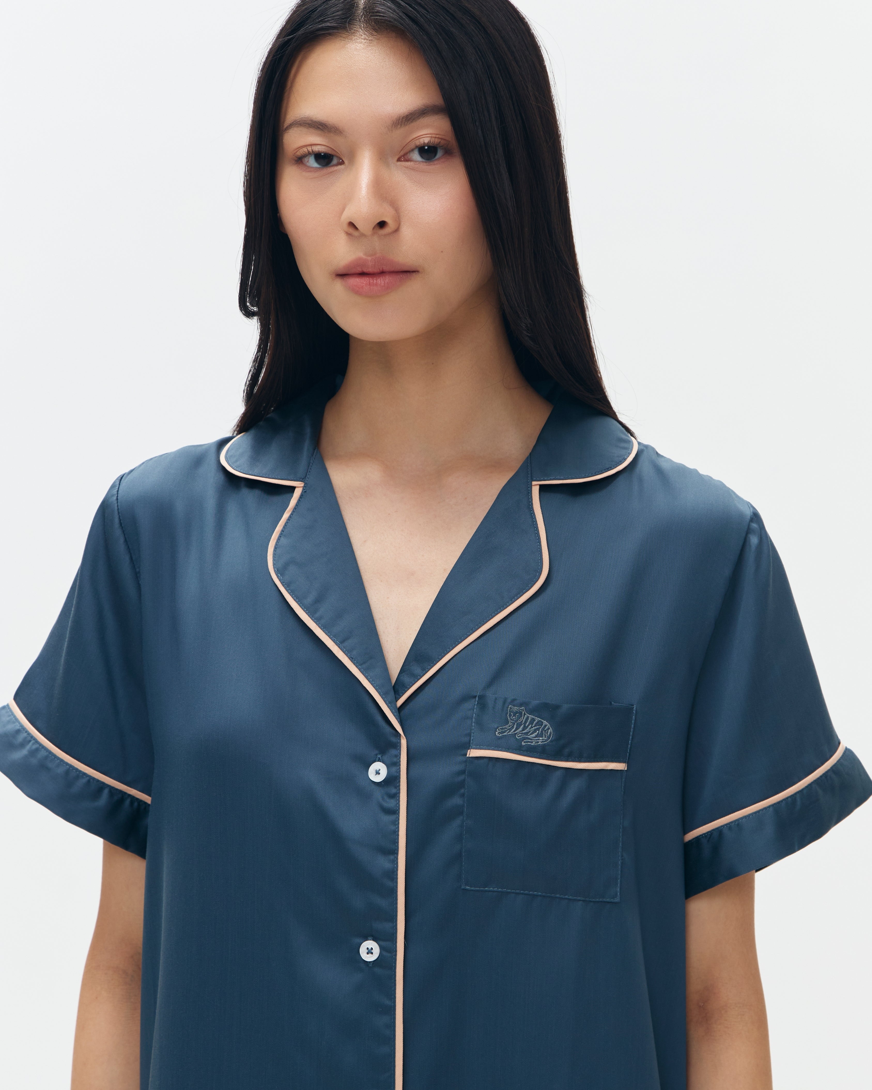 Woman Sleep Dress/Däster - Prusse Blue