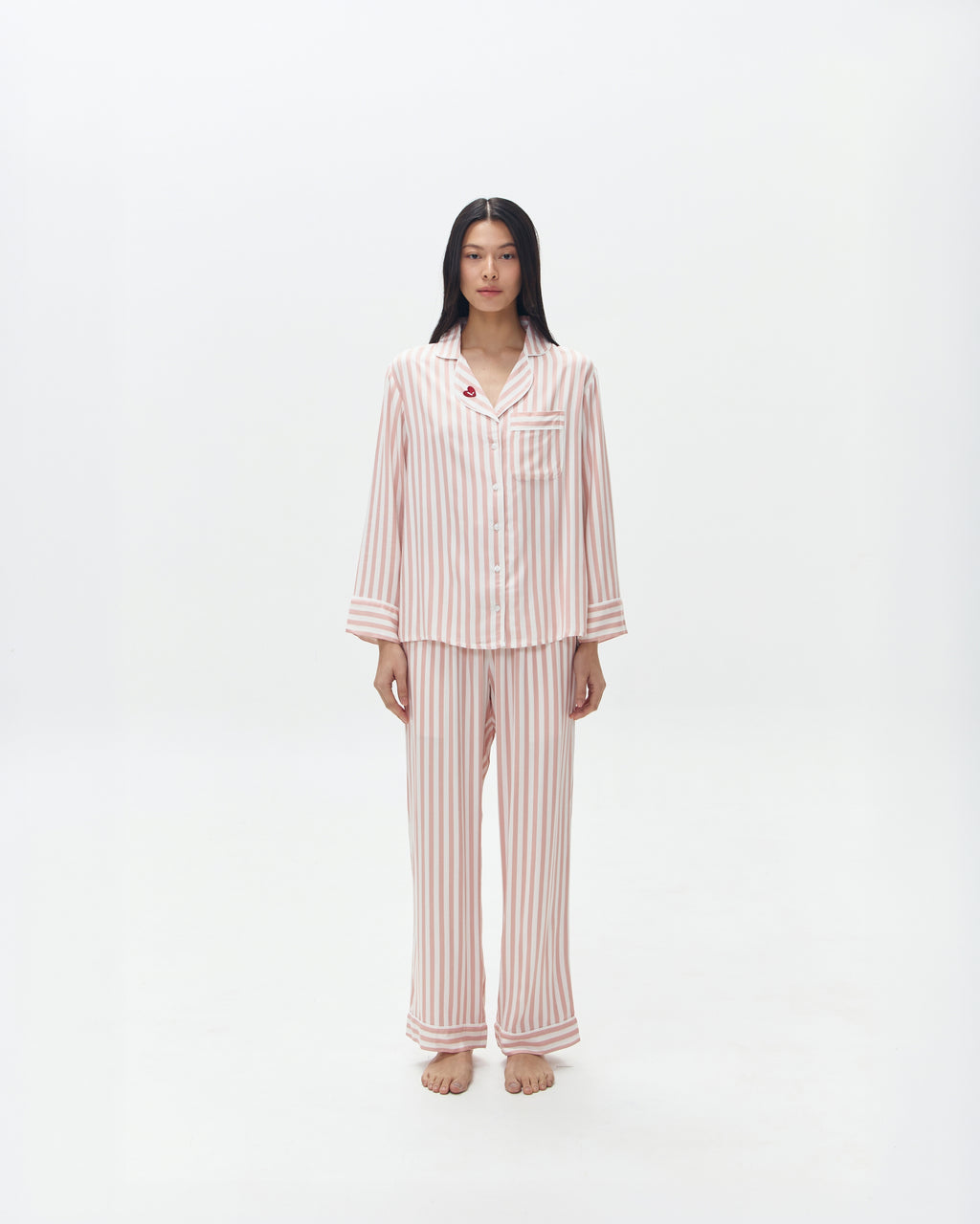 Woman Pajamas Long/Long - Pink Stripes