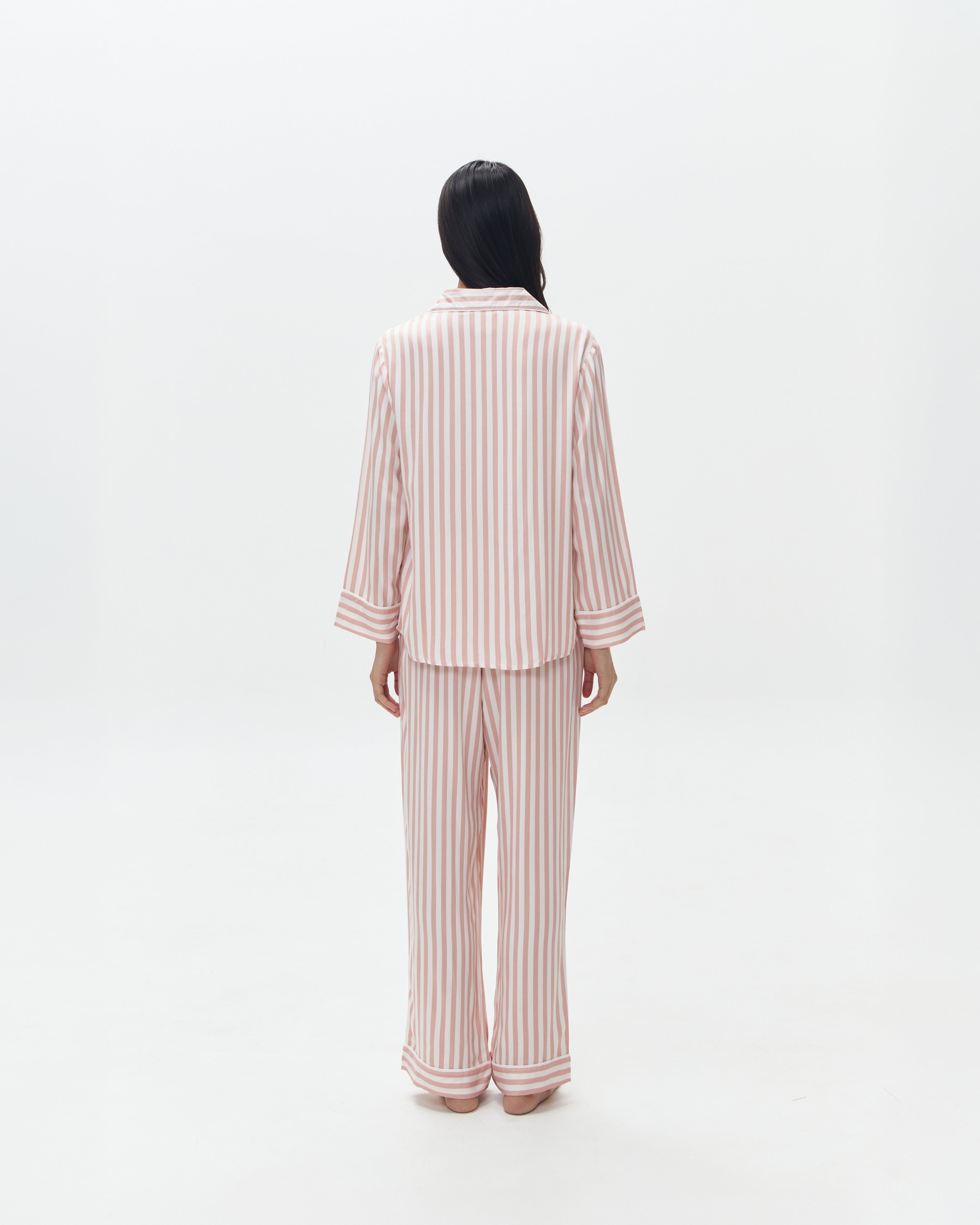 Woman Pajamas Long/Long - Pink Stripes