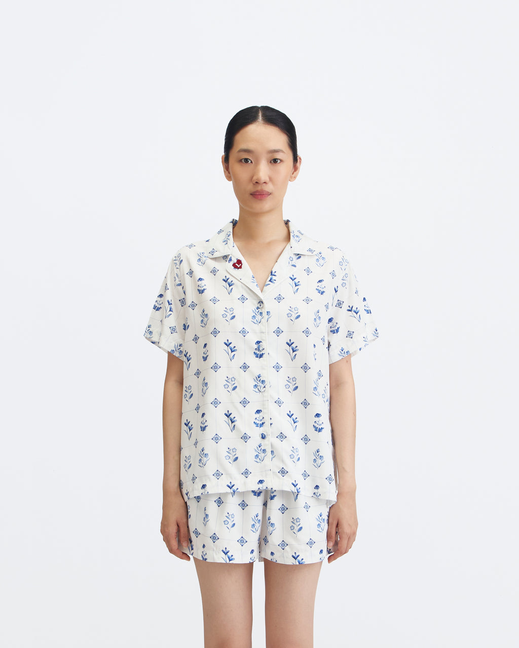 Woman Pajamas Short/Short - Willow Blue