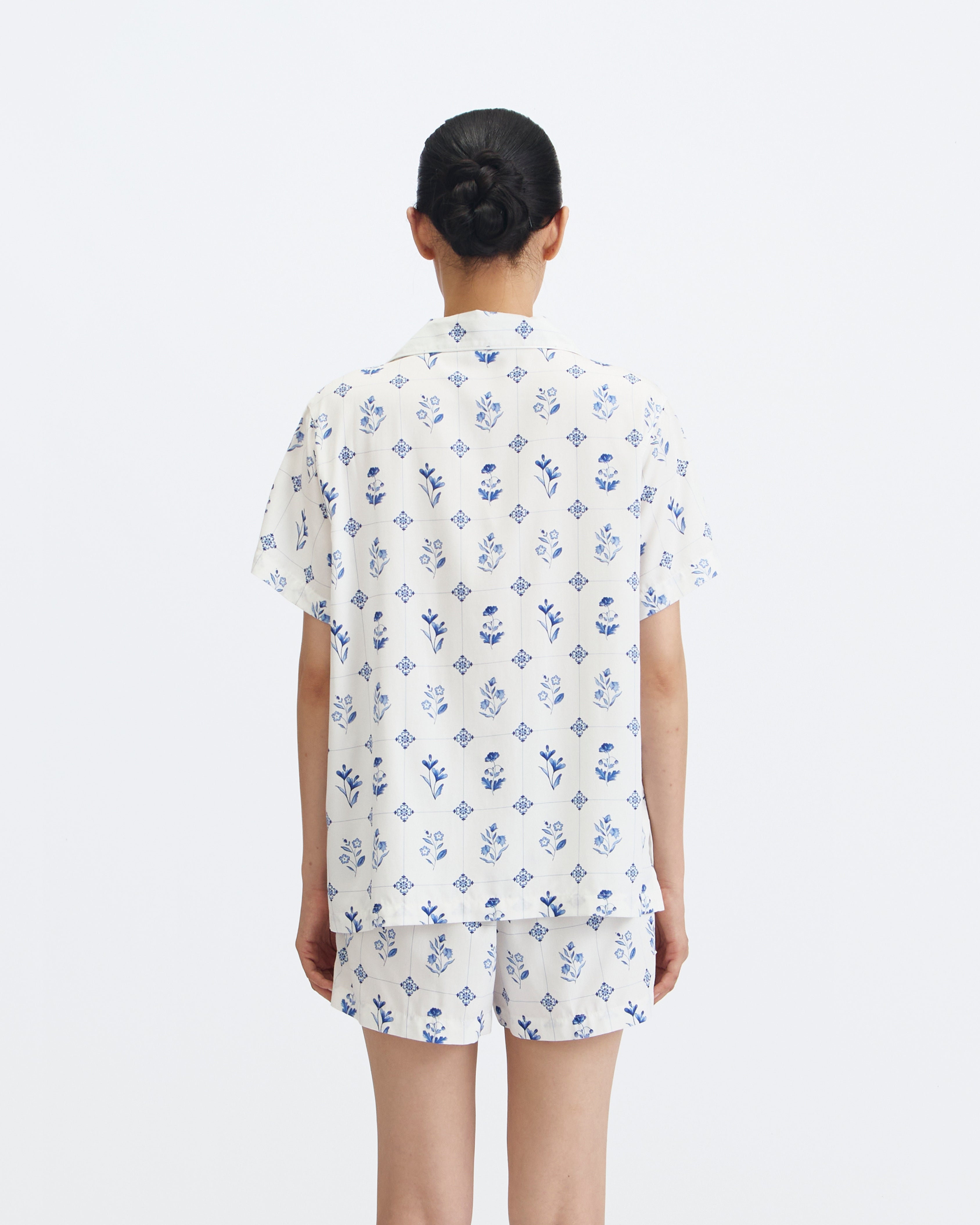 Woman Pajamas Short/Short - Willow Blue