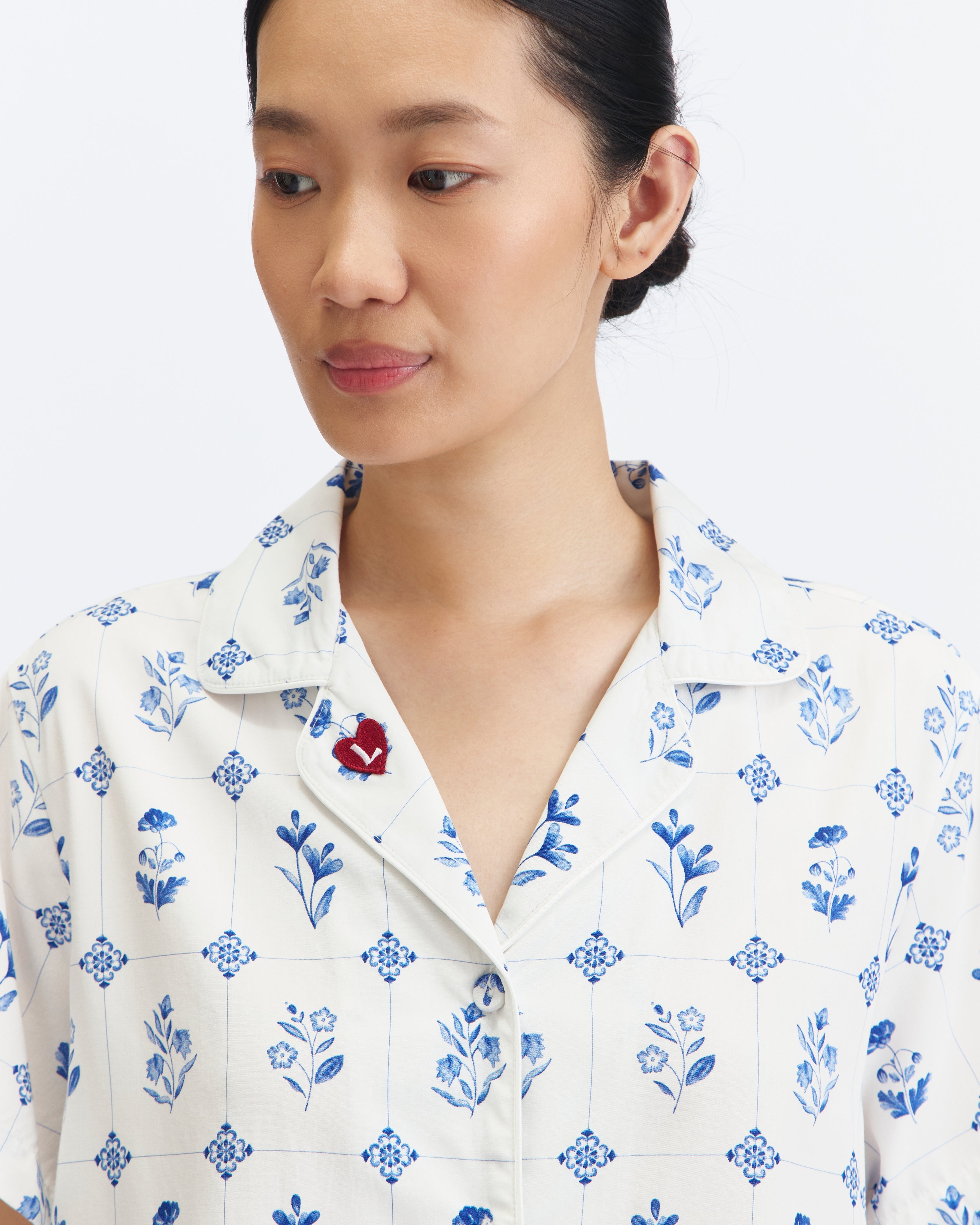 Woman Pajamas Short/Short - Willow Blue