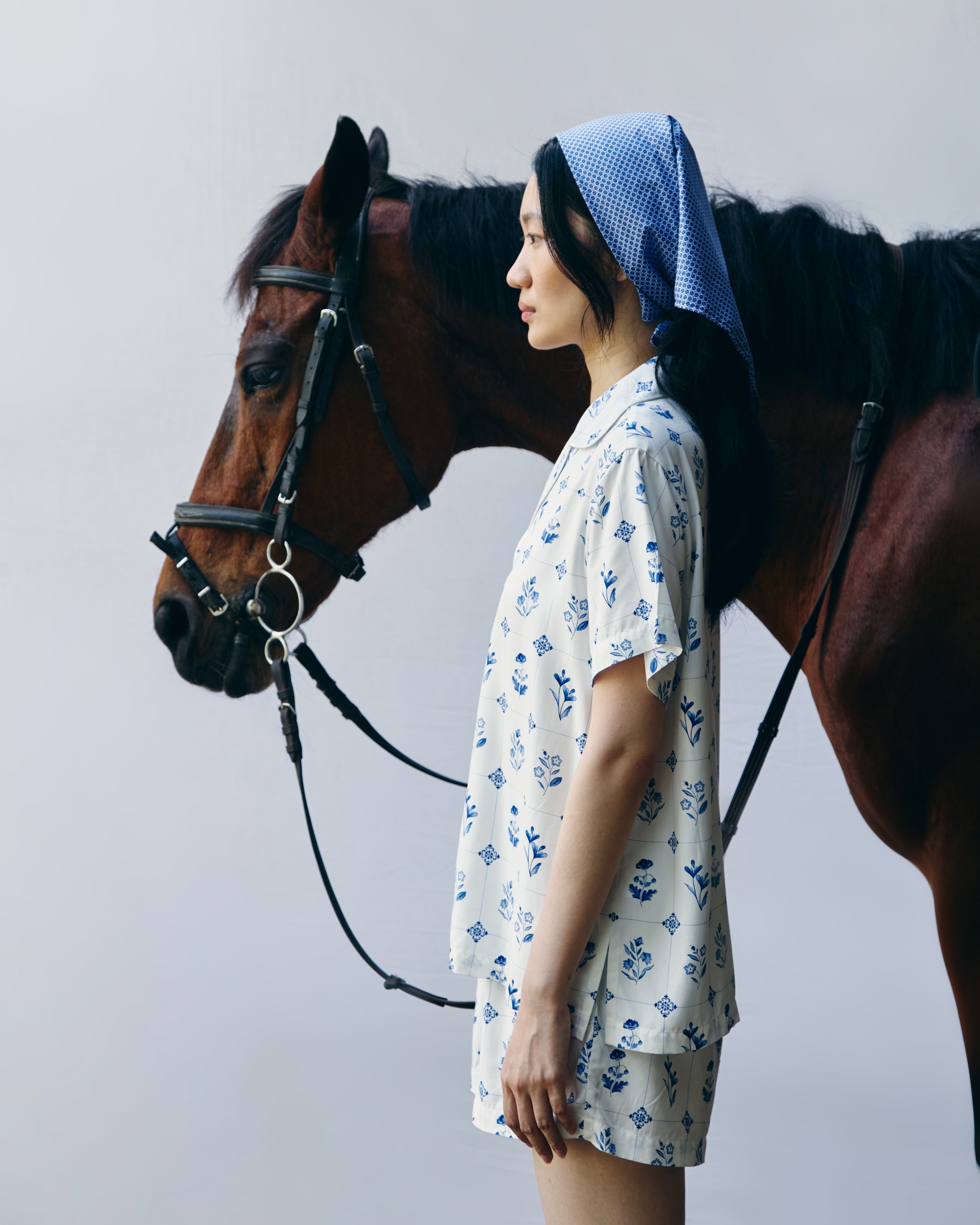Woman Pajamas Short/Short - Willow Blue