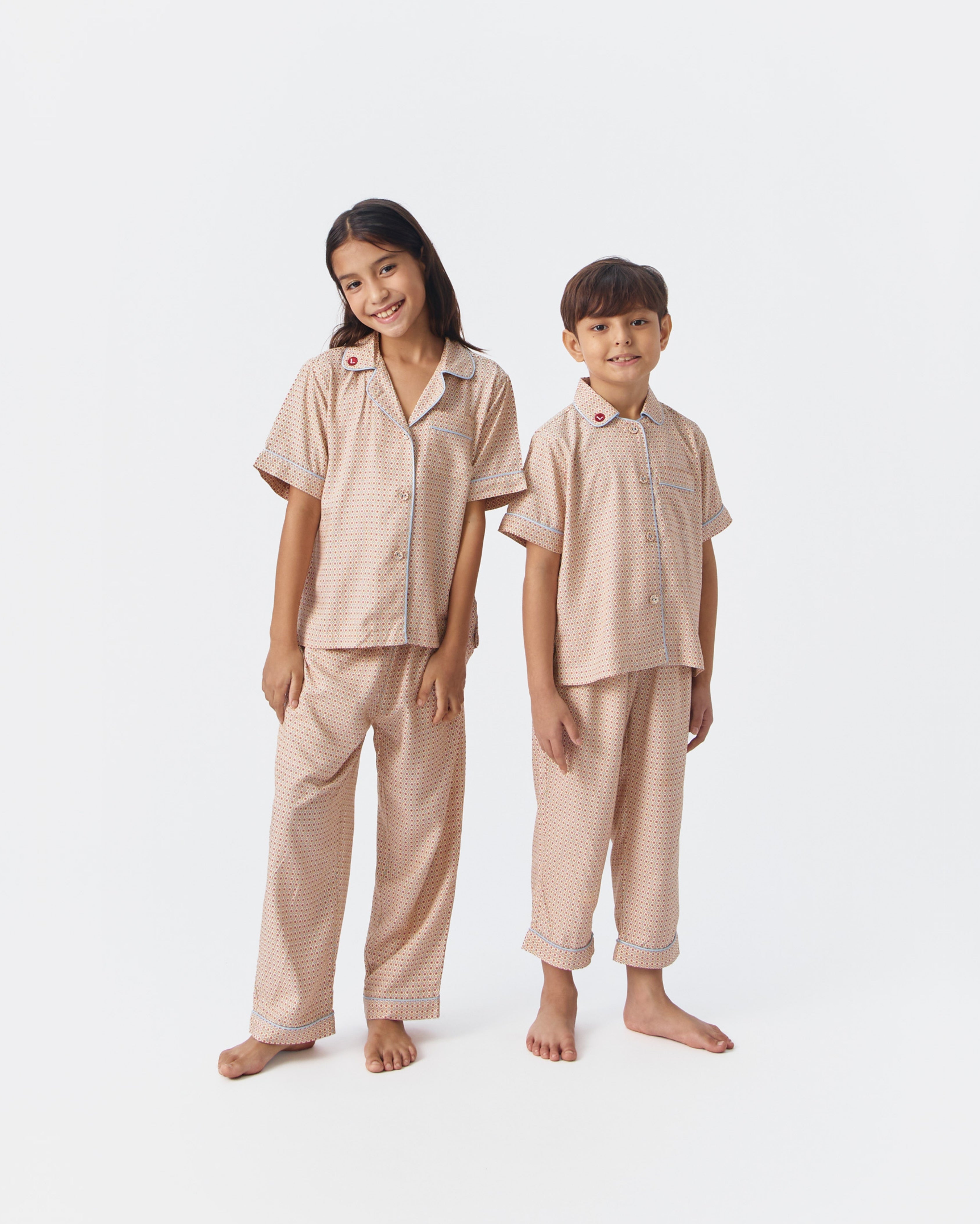 Kids Pajamas Short/Long - Brique