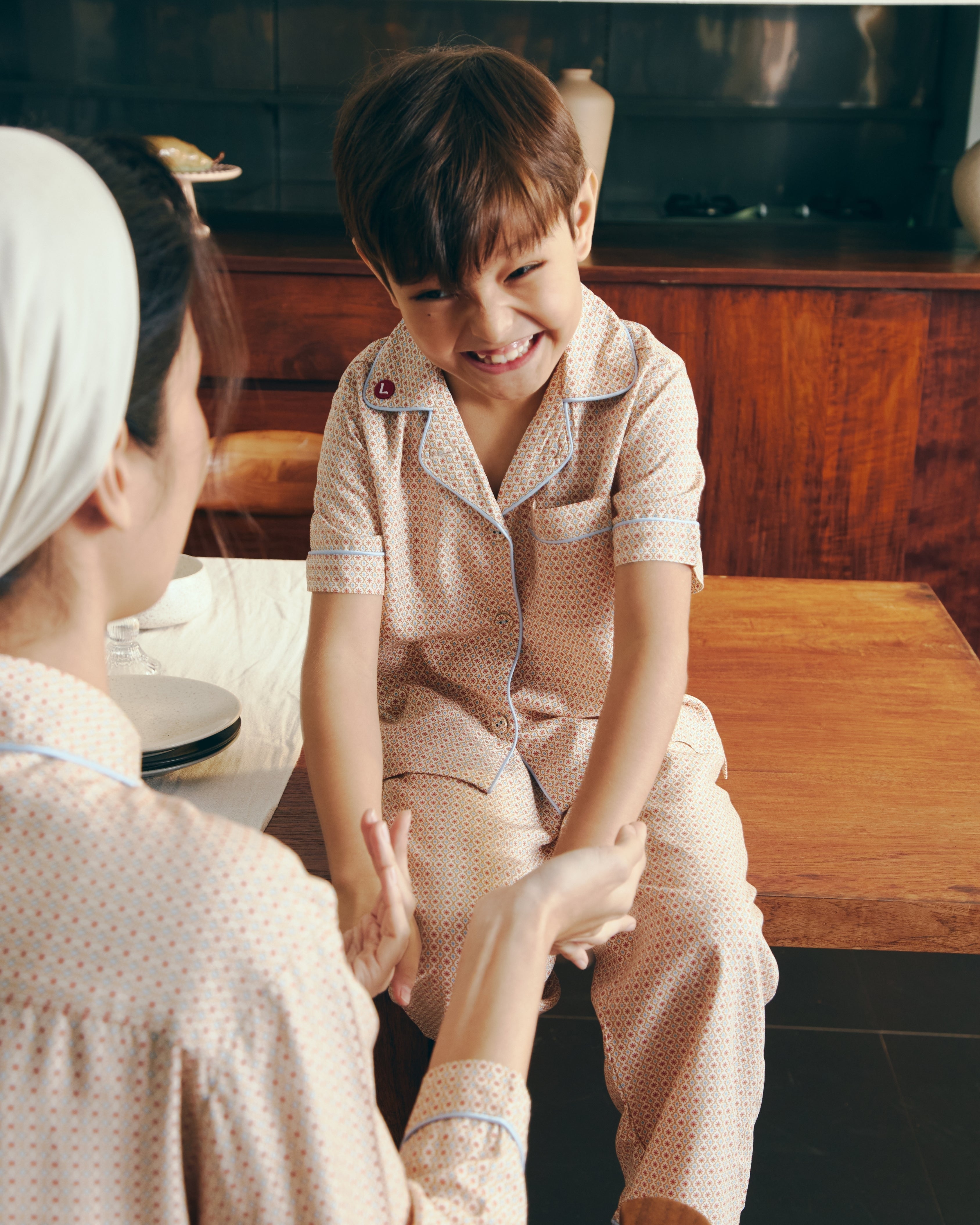 Kids Pajamas Short/Long - Brique