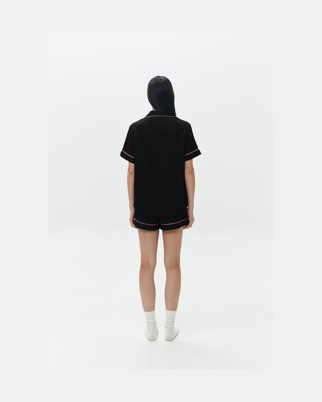 Woman Pajamas Short/Short - Black Pink