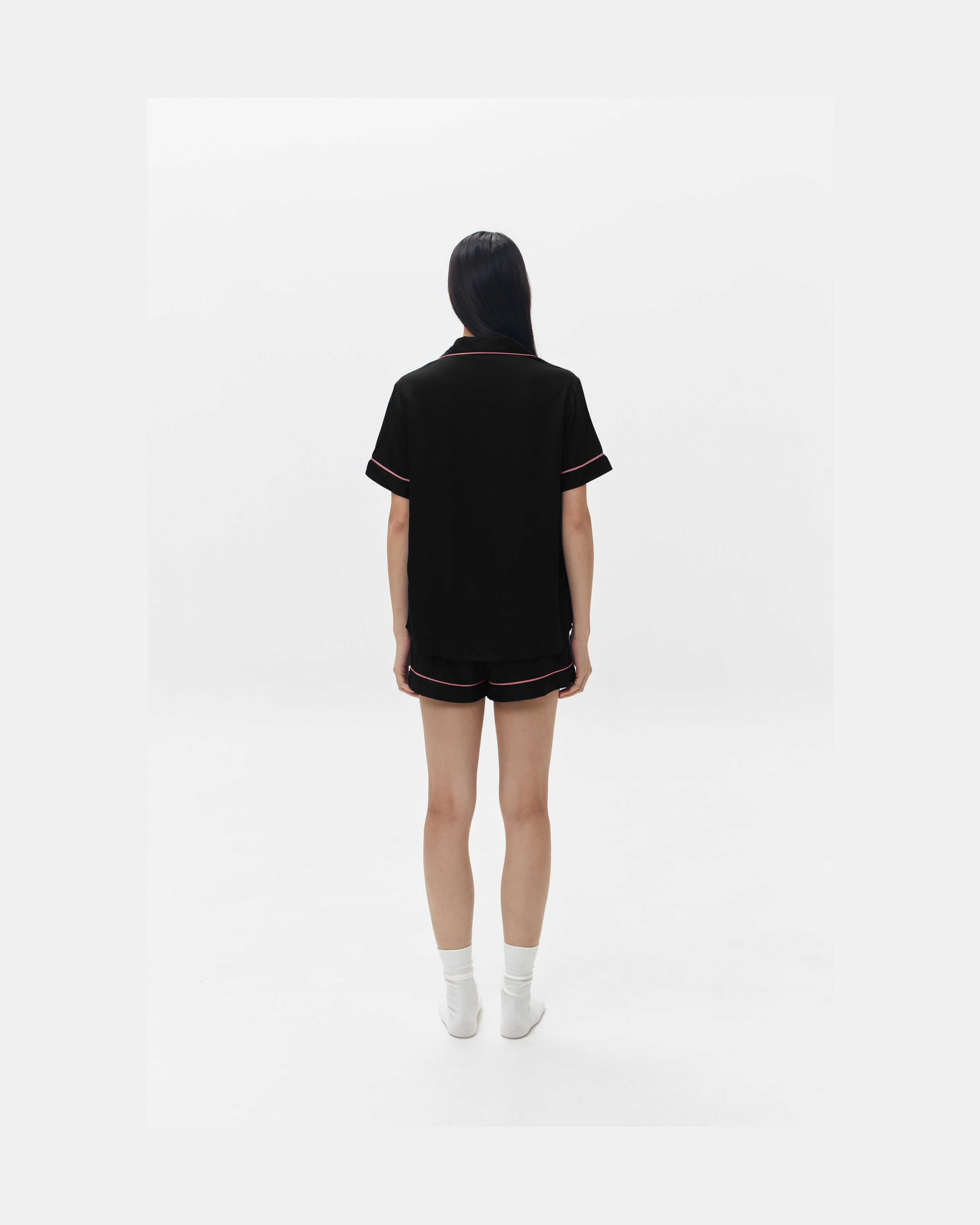 Woman Pajamas Short/Short - Black Pink
