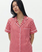 Woman Pajamas Short/Short - Berry Stripes