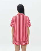 Woman Pajamas Short/Short - Berry Stripes