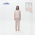 LAZY Morgen Pajamas Set - Pink Stripes | Piyama | Baju Tidur