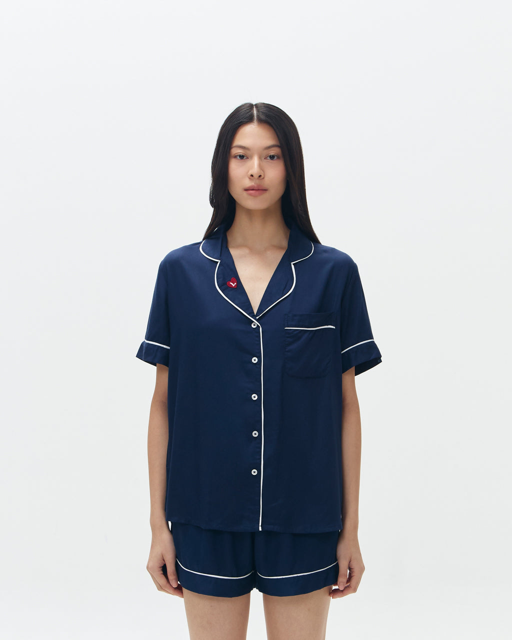Woman Pajamas Short/Short - Navy Blue