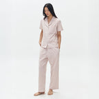 LAZY Morgen Pajamas Set - Pink Stripes | Piyama | Baju Tidur