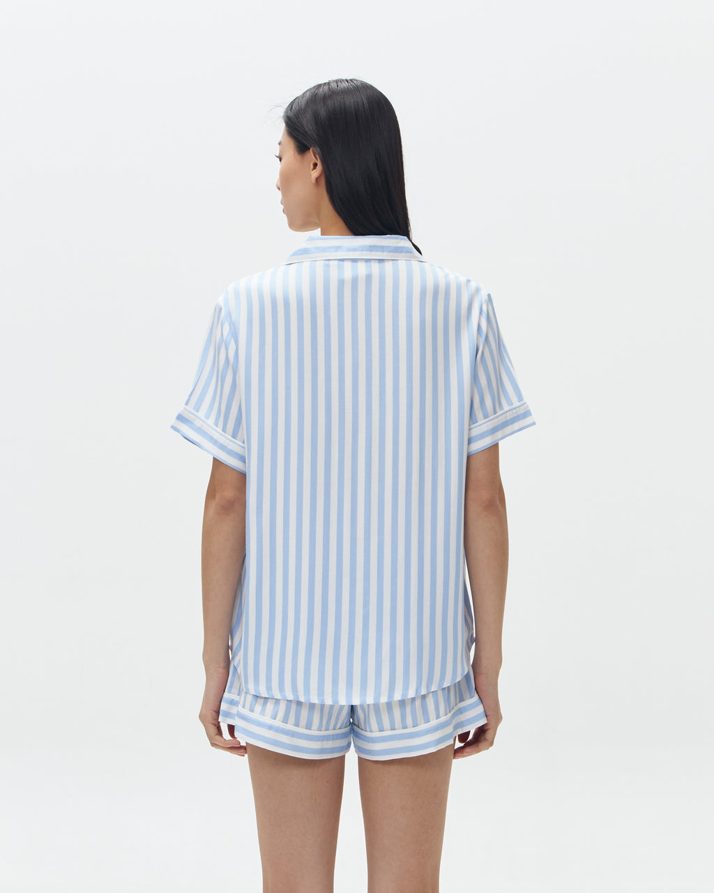 Woman Pajamas Short/Short - Blue Stripes