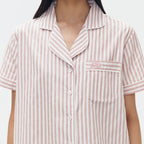 LAZY Morgen Pajamas Set - Pink Stripes | Piyama | Baju Tidur