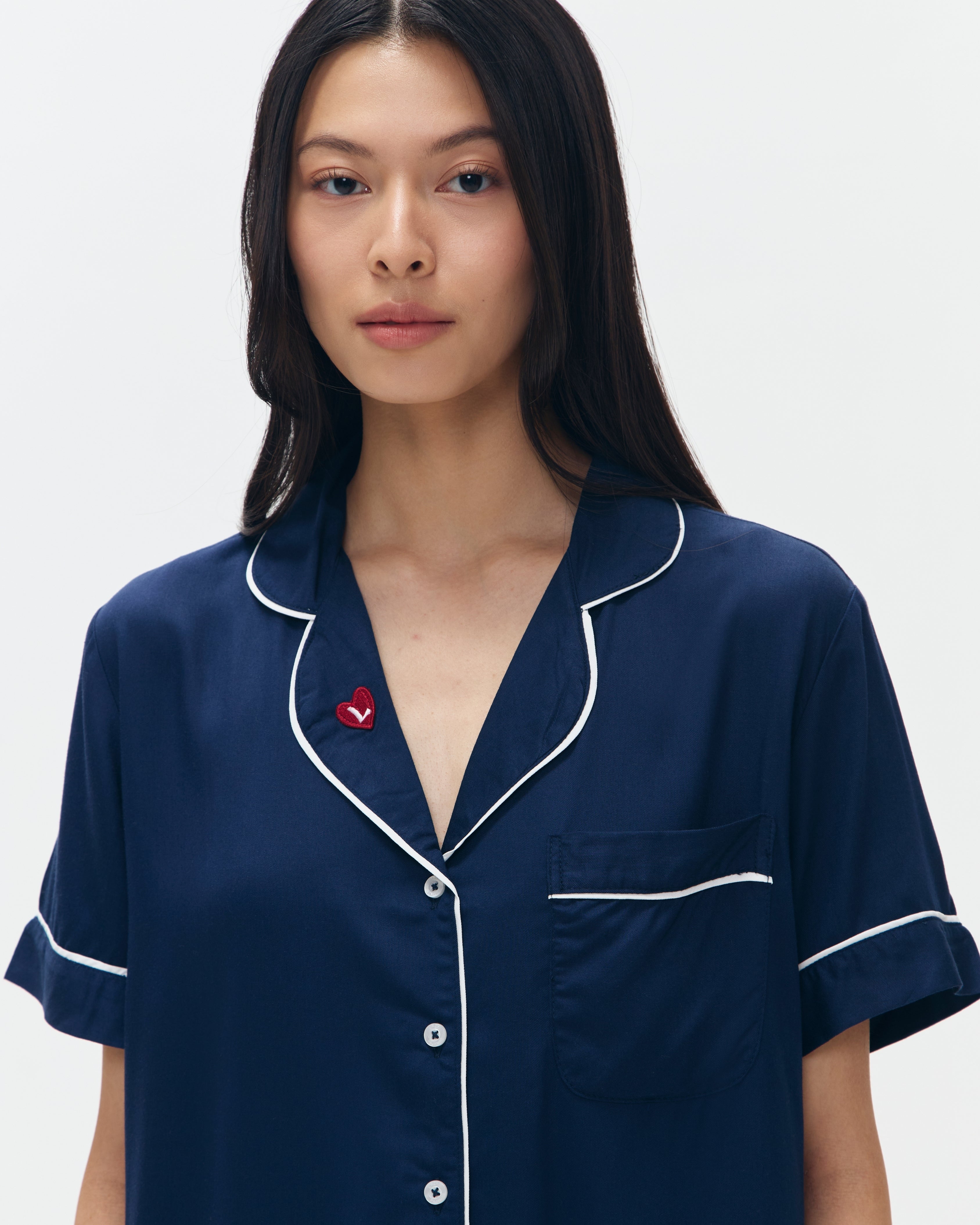 Woman Pajamas Short/Short - Navy Blue