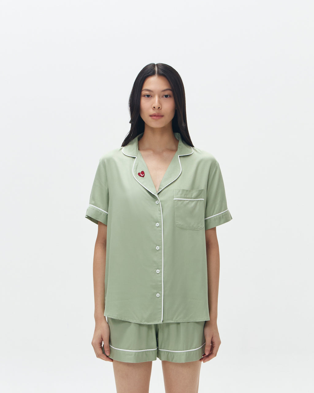Woman Pajamas Short/Short - Sage Green