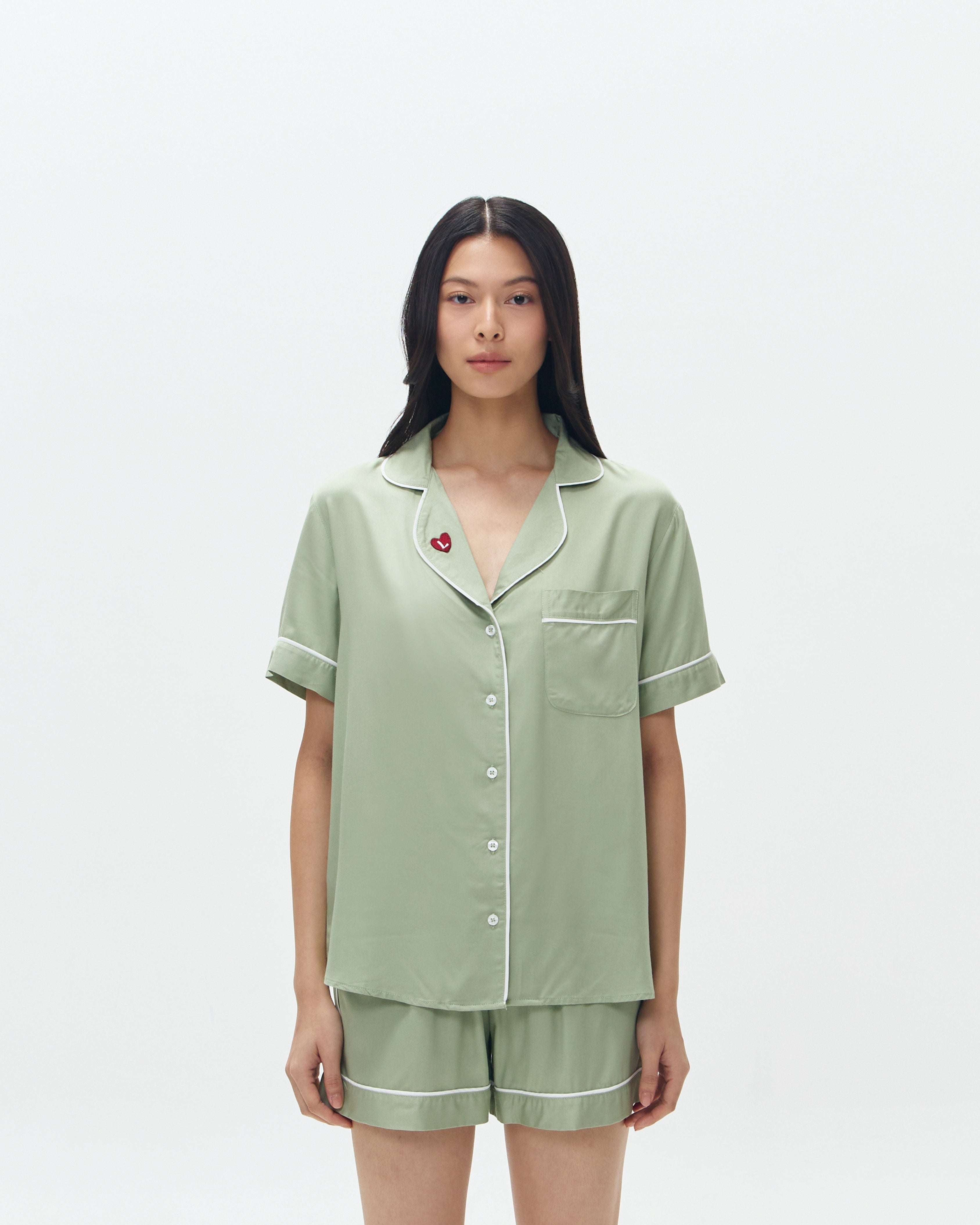 Woman Pajamas Short/Short - Sage Green