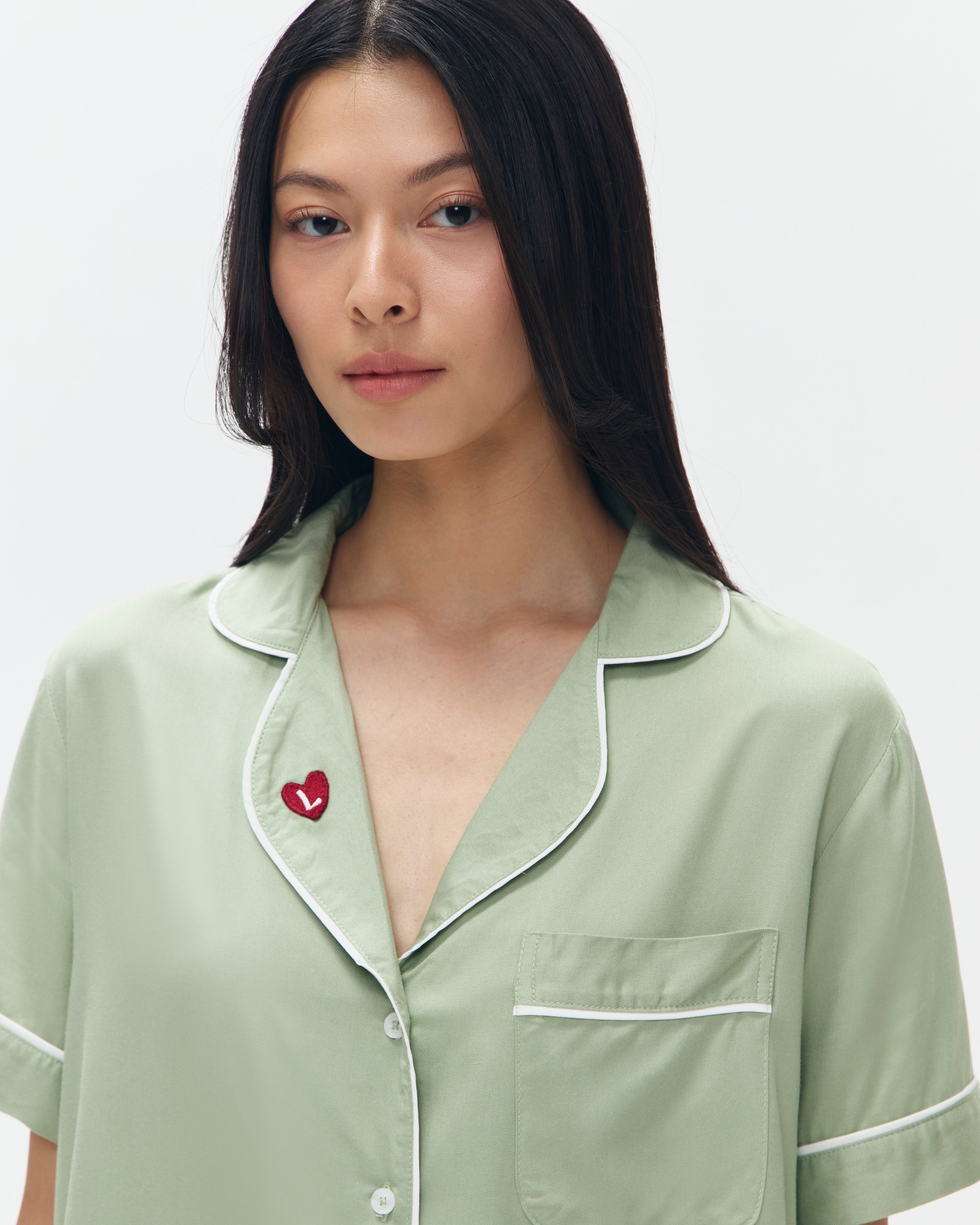 Woman Pajamas Short/Short - Sage Green