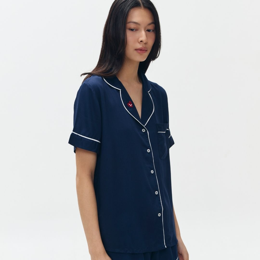 Lazy Pajamas® Classic PLAY Pajamas Set - Navy Blue | Piyama | Baju Tidur