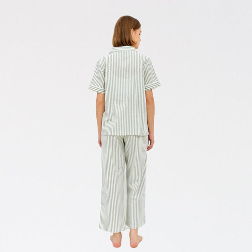 LAZY Morgen Pajamas Set - Sage Stripes | Piyama | Baju Tidur