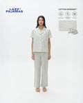 LAZY Morgen Pajamas Set - Sage Stripes | Piyama | Baju Tidur