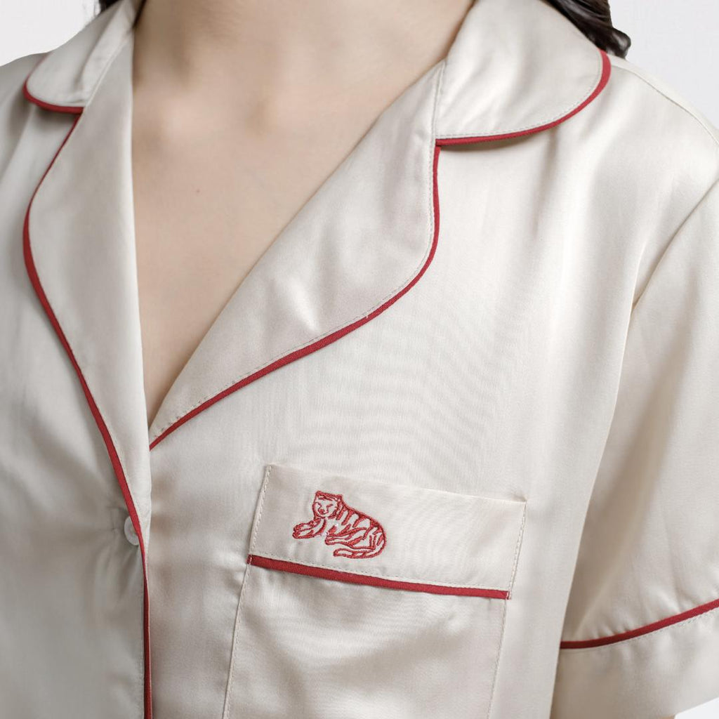 LAZY Pajamas Tencel Silk Däster Light Almond | Piyama Daster