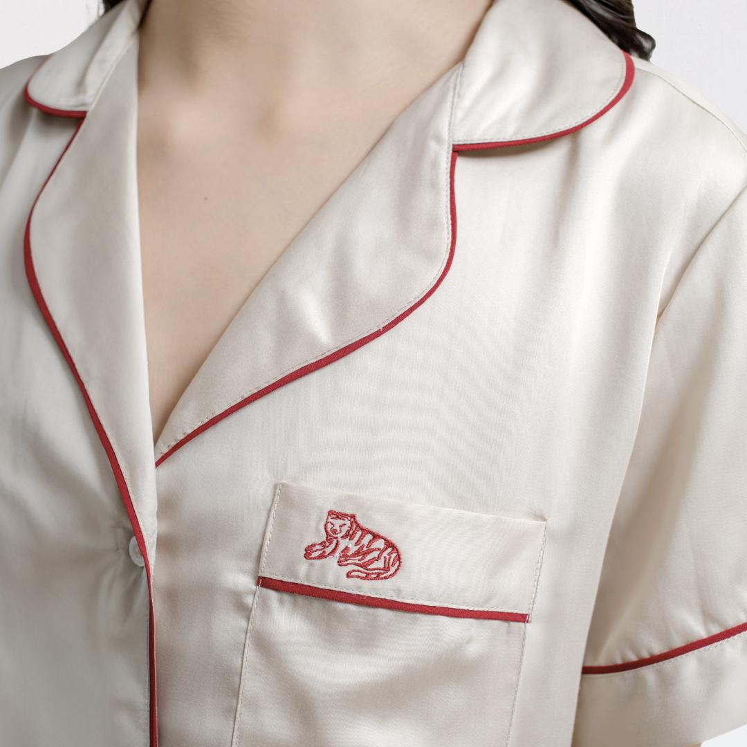 LAZY Pajamas Tencel Silk Däster Light Almond | Piyama Daster