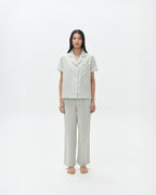 Woman Pajamas Short/Long - Sage Stripes