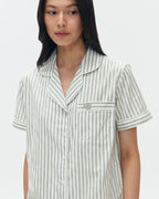 Woman Pajamas Short/Long - Sage Stripes