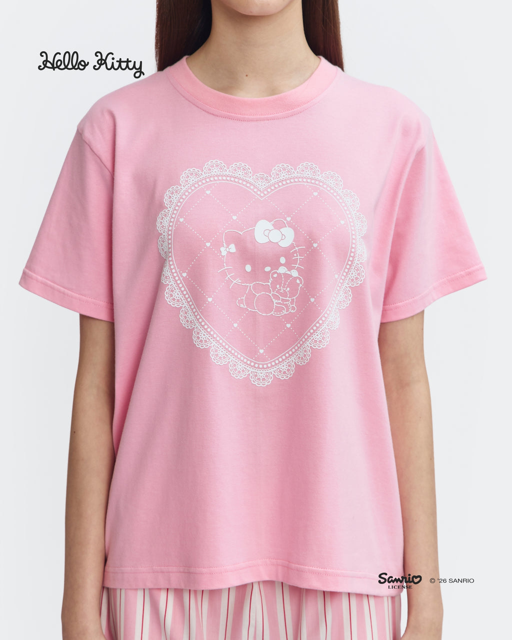 Women Pajamas Tee/Long - Doilies Wafer
