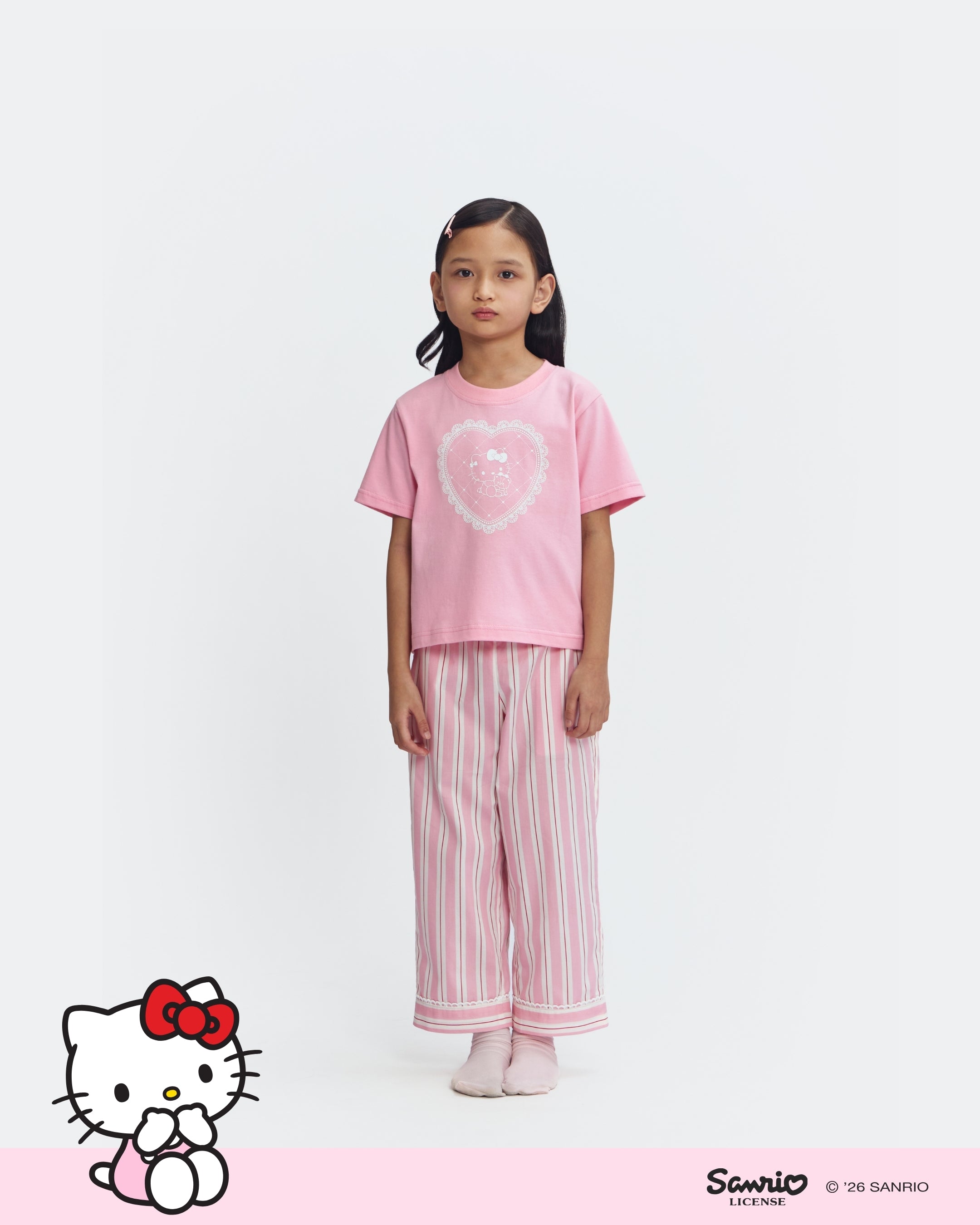 Kids Pajamas Tee/Long - Doilies Wafer