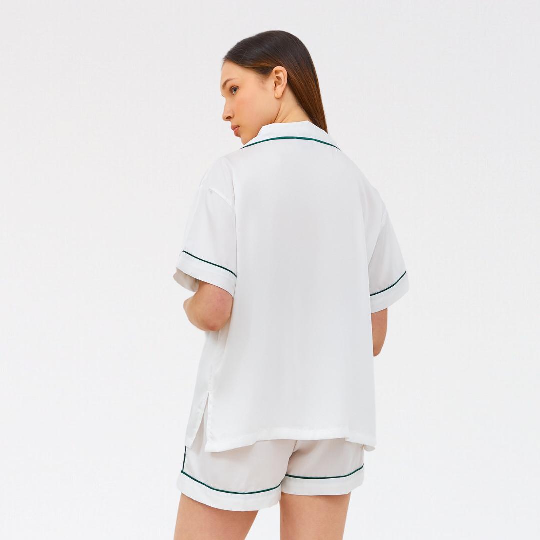 Lazy Pajamas® Tencel™ Silk Sports Series Pajamas - Reversed Tennis Court | Piyama | Baju Tidur