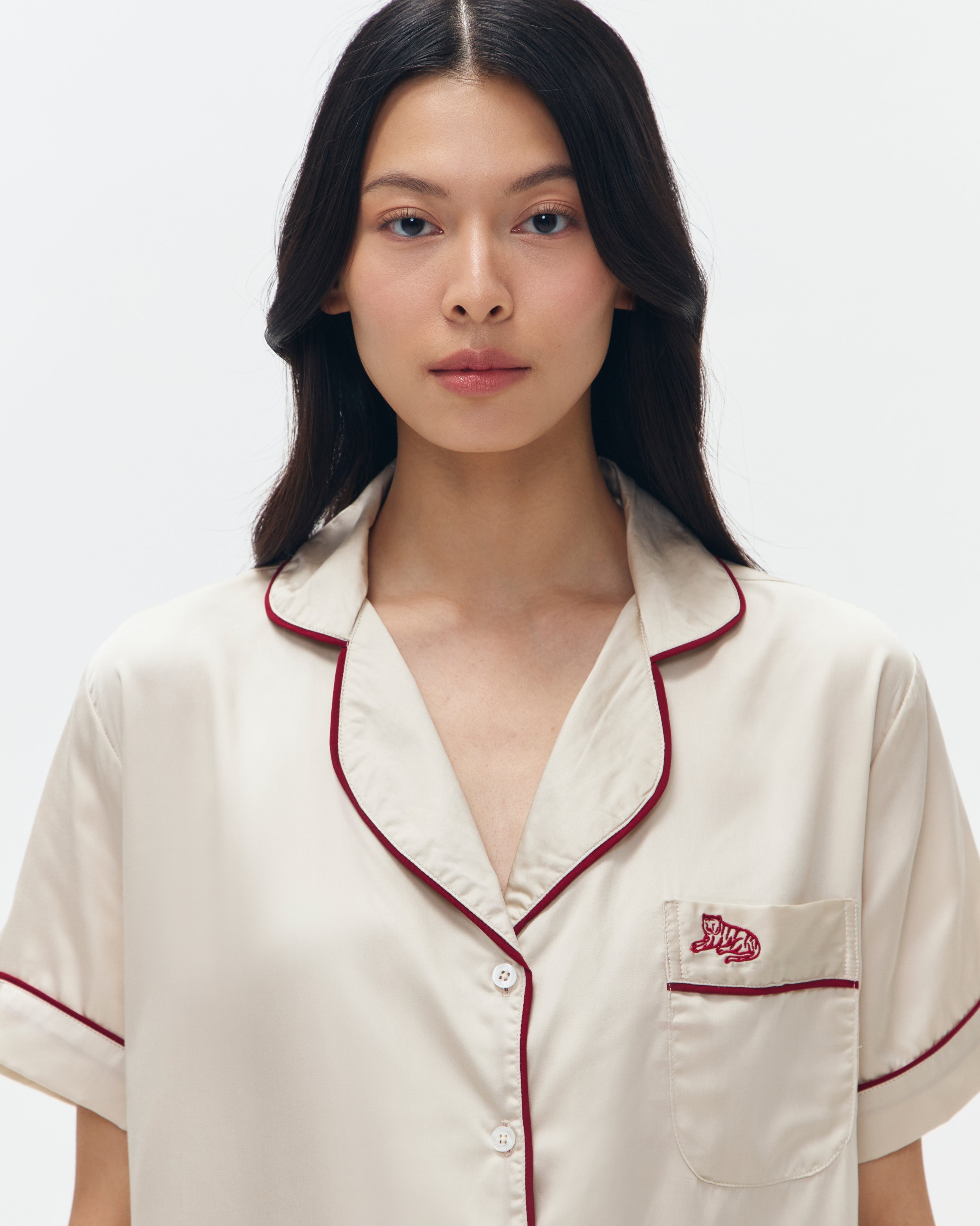 Woman Pajamas Short/Short - Light Almond