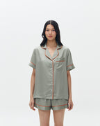 Woman Pajamas Short/Short - Fern & Tangerine