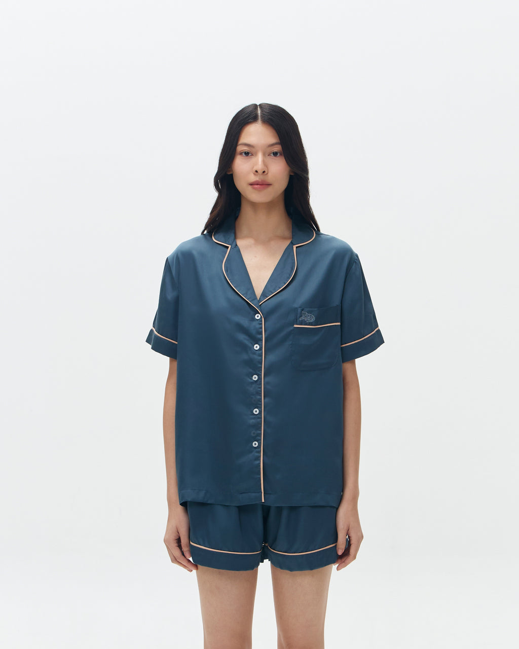 Woman Pajamas Short/Short - Prusse Blue