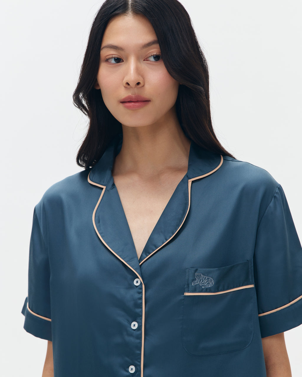 Woman Pajamas Short/Short - Prusse Blue